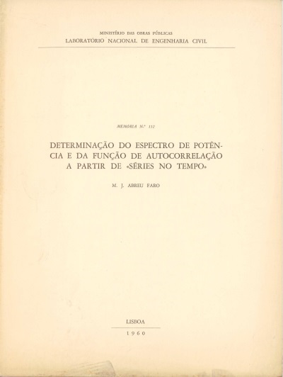 Determinação do espectro de potência e da função de autocorrelação a partir de “séries no tempo”